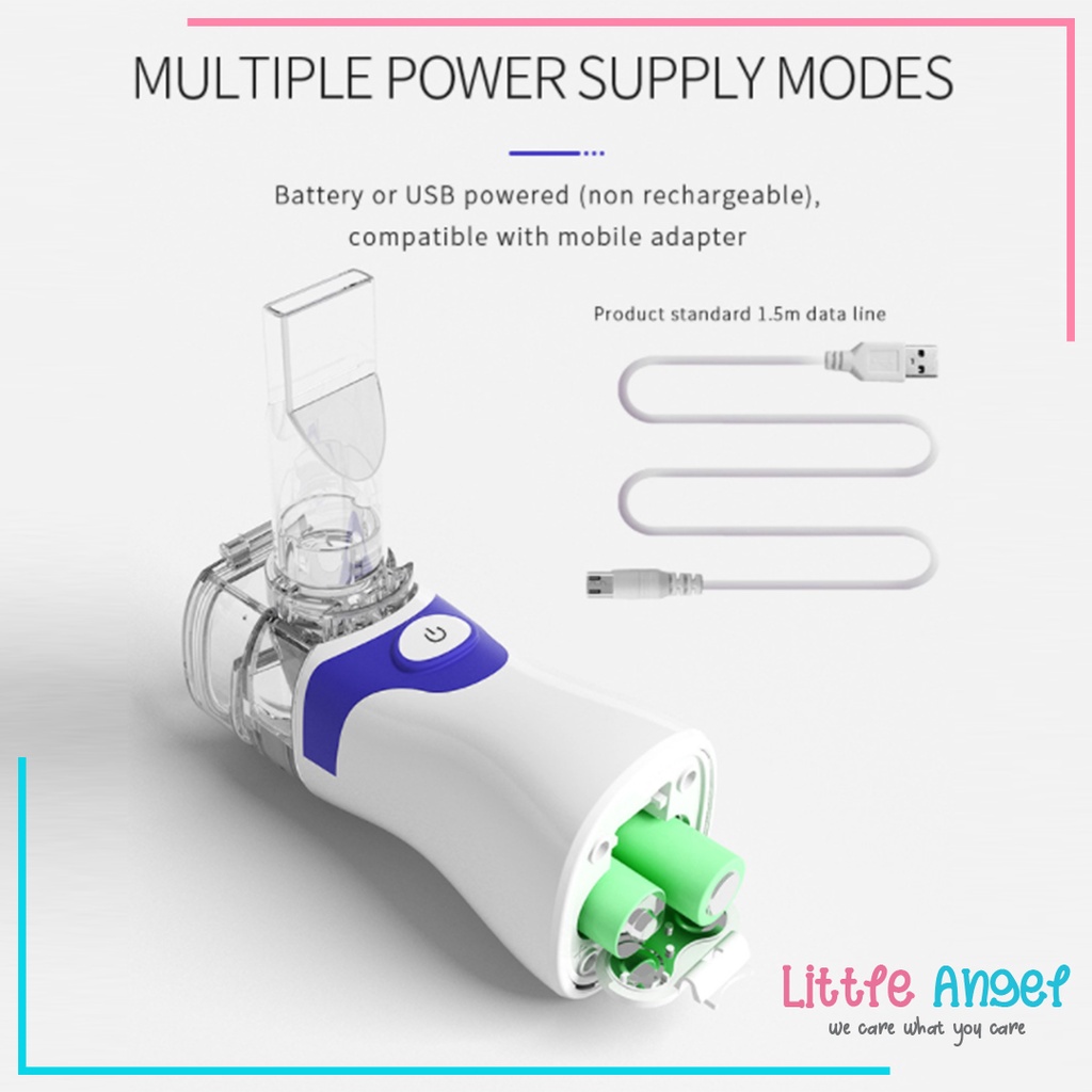 MESH NEBULIZER Alat Bantu Uap Terapi Pernafasan Asma Oksigen Inhaler YM 252