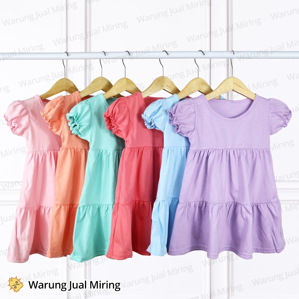 Baby Dress YUKI 1-4 Tahun Daster Anak Perempuan Susun Bayi Newborn Balita Batita Lucu Cute Princess New Born Gamis Babygirl Baby Pink Biru Hijau Kuning Yuki Girl Umur Usia Bulan Baju Dres Gaun Pesta Cewe Cewek Ultah Princess 1 2 3 5 6 7 8 9 10 11 12 18 24