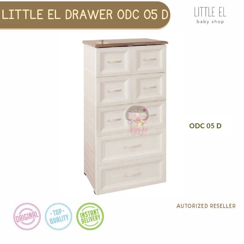 Little El Drawer - Olymplast ODC 05D  Lemari Plastik - Drawer Baju Bayi dan Anak - Lemari Bayi
