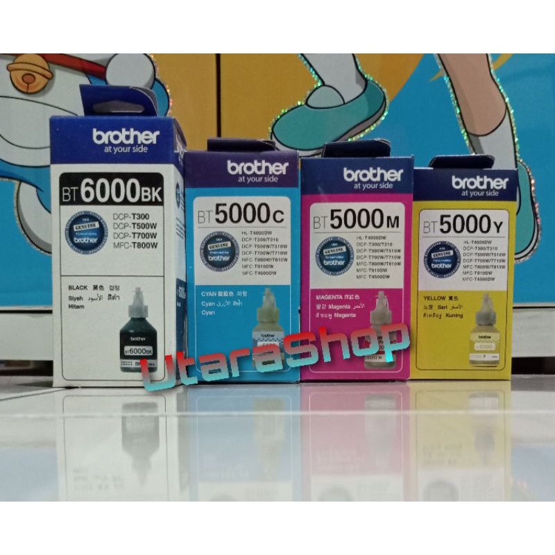 TINTA BROTHER BT6000 1SET 4WARNA PREMIUM DCP-T300, DCP-T500W, DCP-T700W, DCP-T800W
