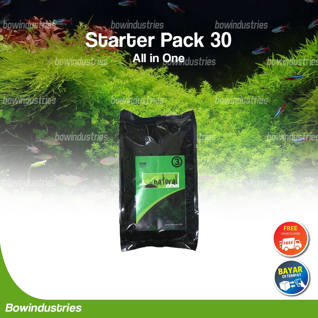 Starterpack Tank 30 Cm Paket Media Tanam Aquascape Aquarium ONE RISET - T 30