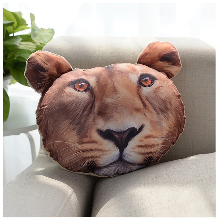 Bantal Kepala Jok Mobil Anjing Doggy Singa Lion Cat Kucing Kitty Lucu