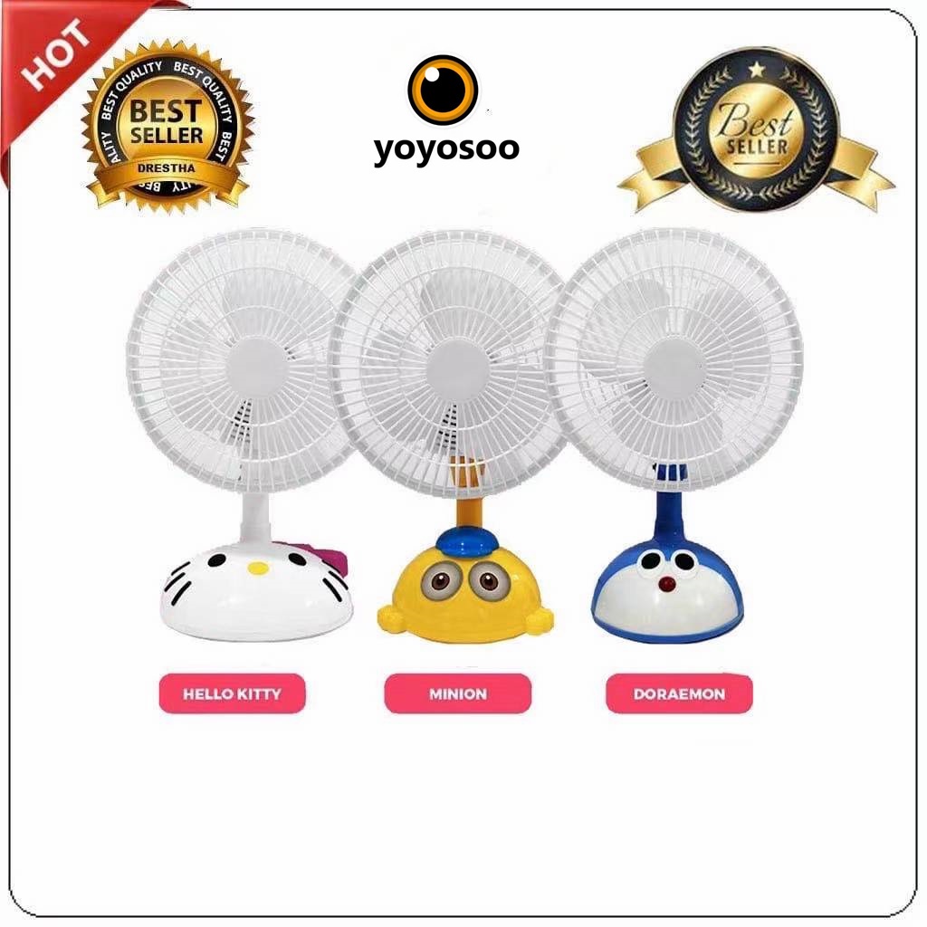 Kipas Angin Jumbo deskfan  Karakter Hello Kitty Doraemon Minios Lucu Cute -YOYOSOO