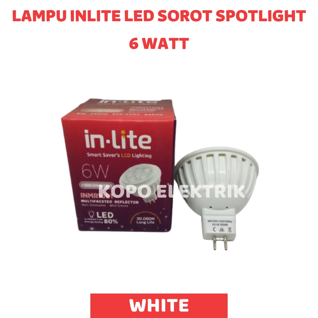 Lampu Led Sorot Inlite 6w MR16 Tusuk BERGARANSI