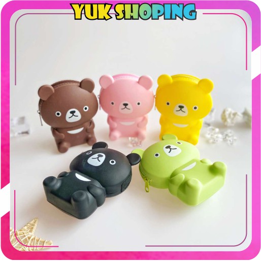 YUKSHOPING D034 Dompet Koin Mini Karakter Dompet Silikon Dompet Silicon Coin Import