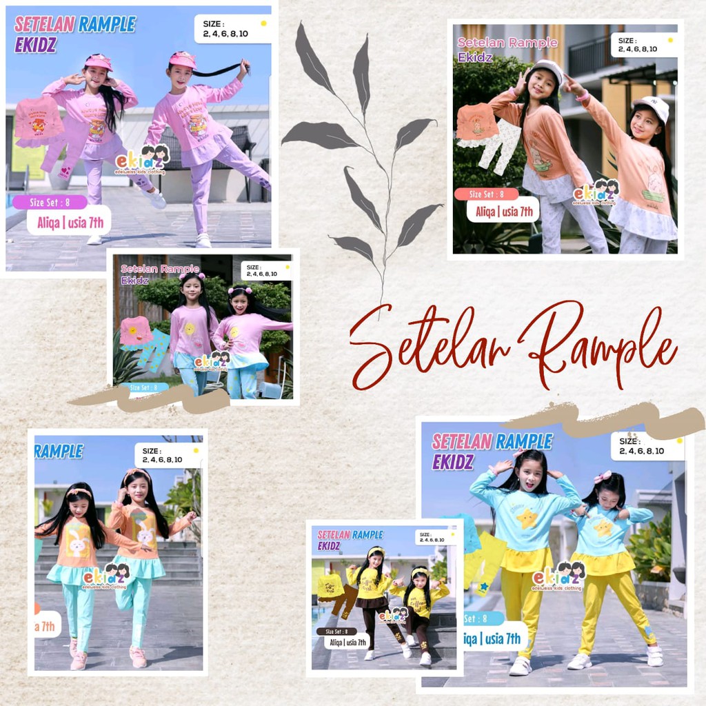 ekidz setelan rample anak perempuan