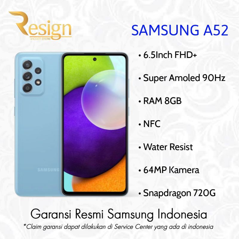 Jual HP SAMSUNG GALAXY A52 8GB/256GB (NFC, IP67 Water Resist ...