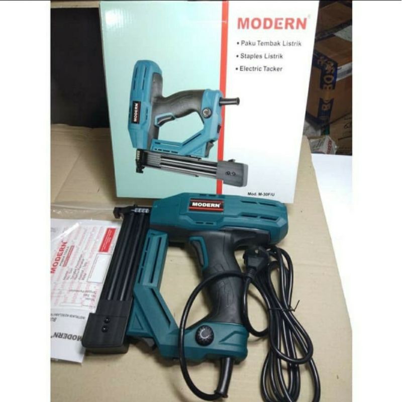 MODERN Paku Tembak Listrik M30FU Mesin Staples Paku Tembak Elektrik M-30FU