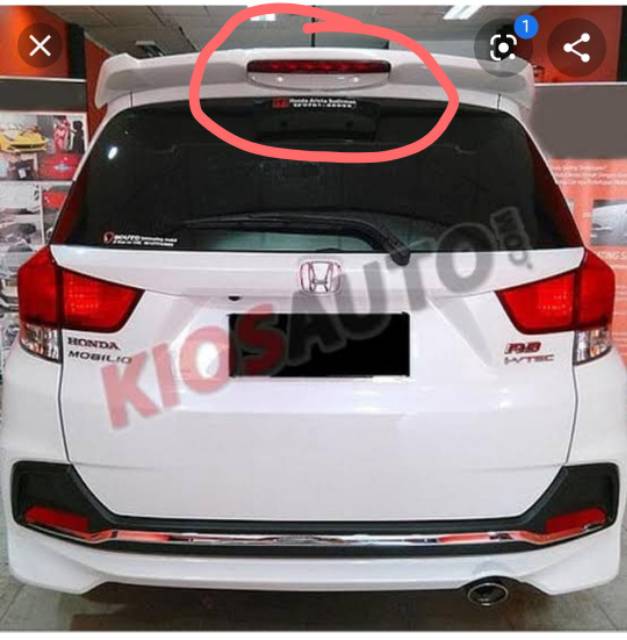 Spoiler mobilio dan brv plus lampu sudah warna