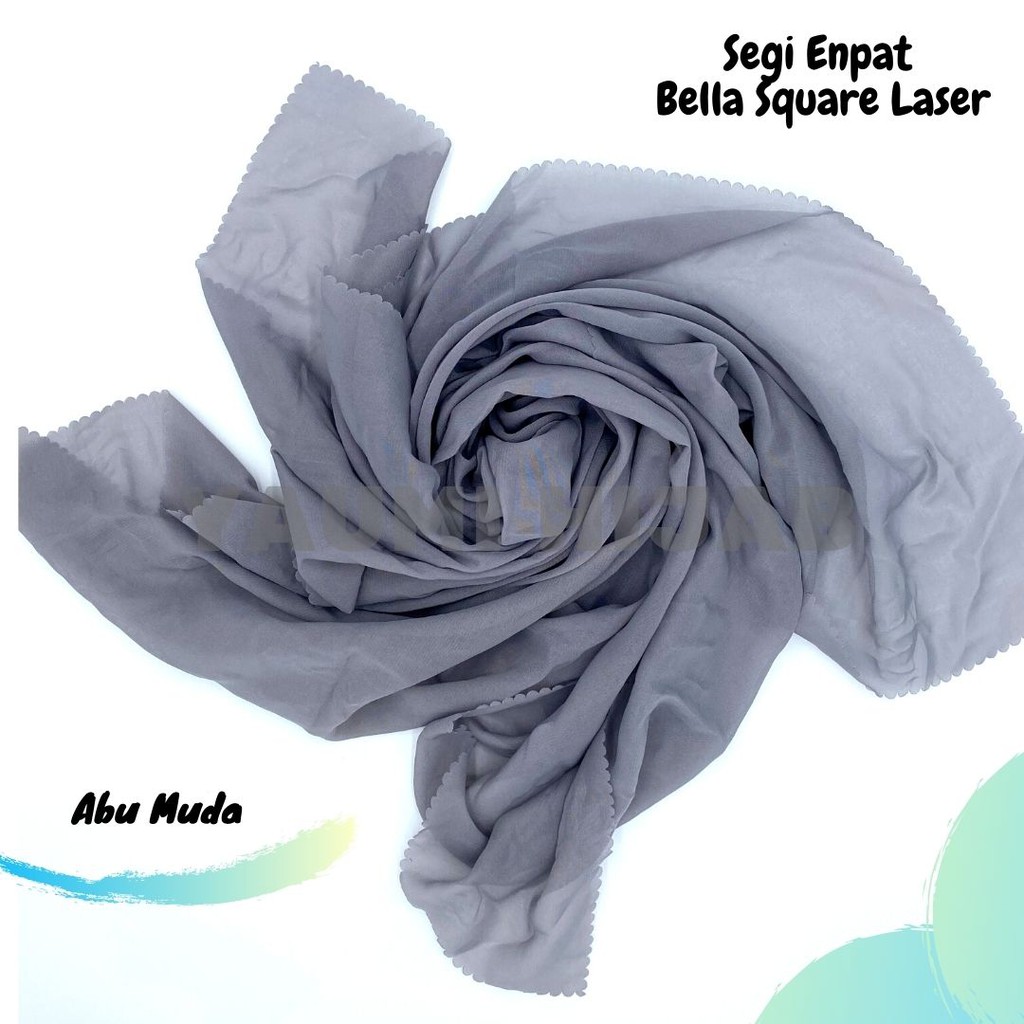 Bella Square Laser Jilbab Segi Empat Polycooton Premium 110 x 110 CM