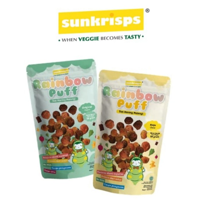 Sunkrisps Sunkrips Rainbow Puff 50gr Sunkrips Makanan Anak