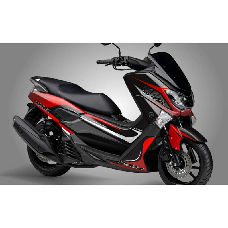 Sticker Decal motor NMAX Full Body Motif Simple variasi Red black