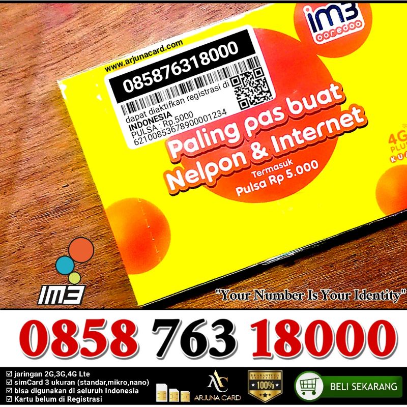 Nomor Cantik im3 triple 000