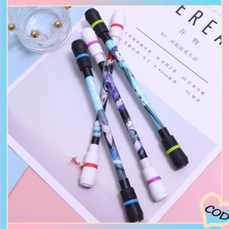 COD❤️ Anime Rotary Decompression Pen Siswa Dewasa Kompetisi Pena yang Dapat Ditulis-A.one