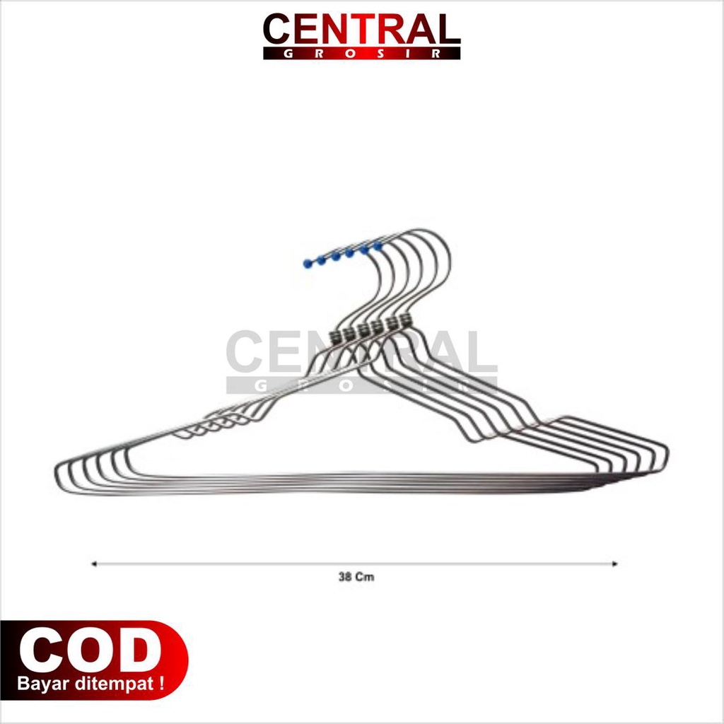 Hanger baju | Hanger Kawat tebal | Hanger Gantungan Baju Anti Karat Kawat Tebal