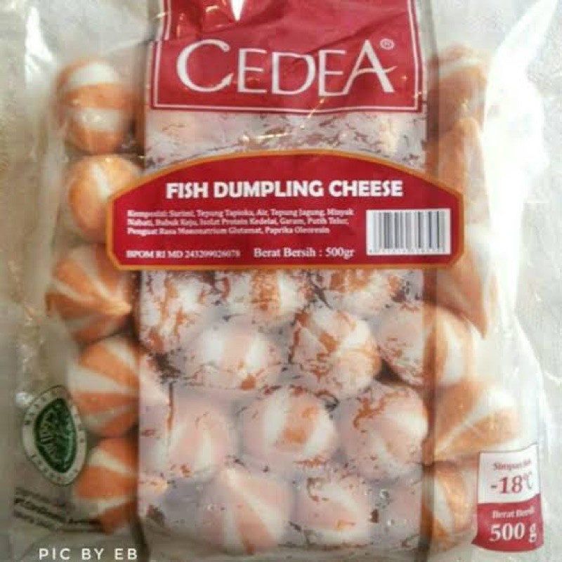 

cedea Fish dumpling cheese 500 gr bakso ikan keju