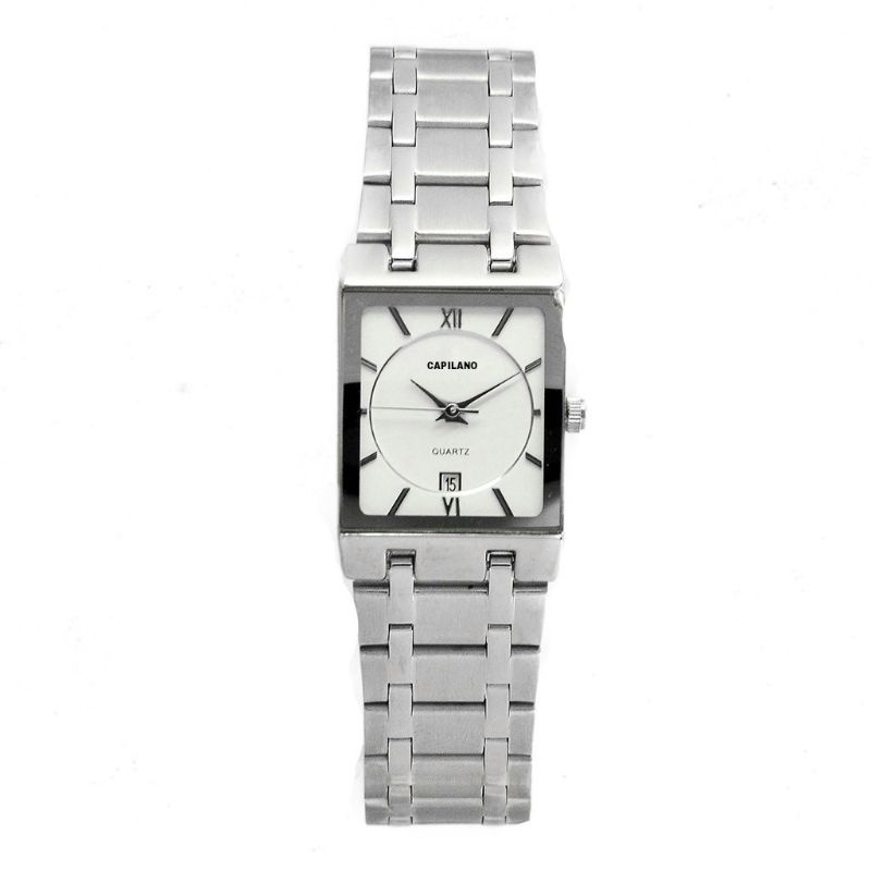 Fitur tanggal jam tangan wanita capilano rantai silver petak  tahan air jam tangan Cewek import Water poff  FREE BOX DAN BATRAI jam tangan Wanita rantai anti karat jam tangan KASUAL wanita capilano original  Jam Tangan cewek petak BESS SELLER