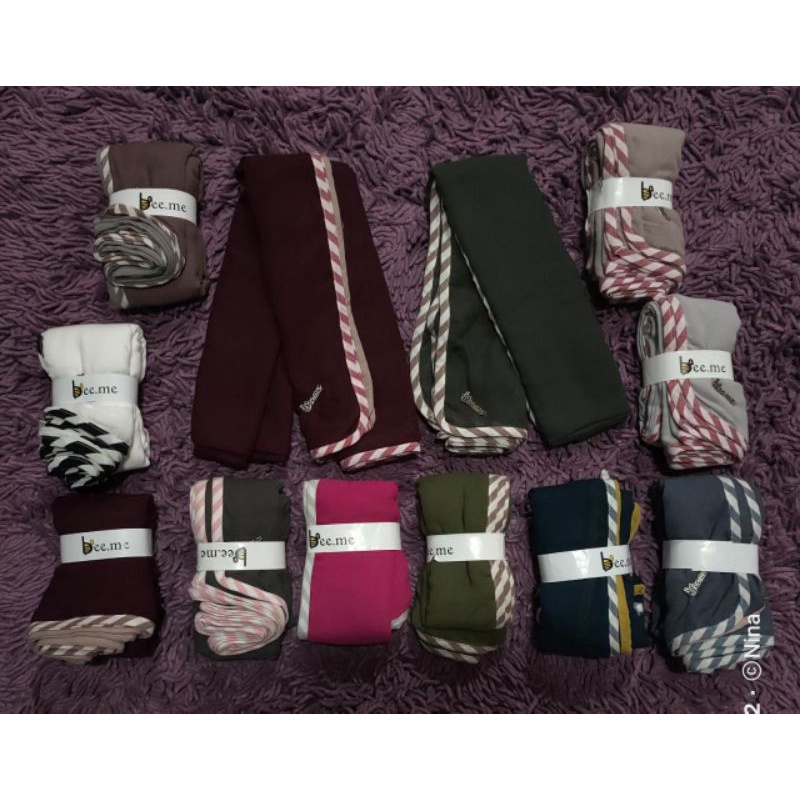 BEE ME STRIPES SERIES| KERUDUNG VOAL  SEGI EMPAT HIJAB
