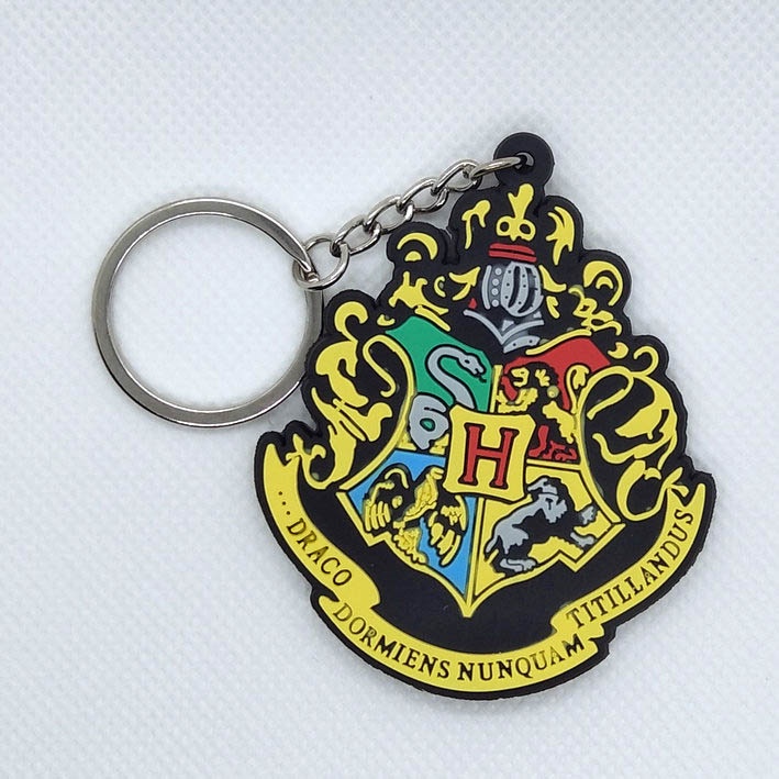 Rubber 3D Keychain wizard school / Gantungan Kunci Asrama Penyihir