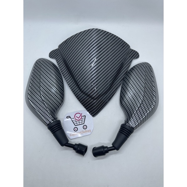 Paket Spion Click Karbon Glossy IVN Dan Visor Vario Karbon 125 Techno / Vario 125 Old