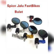 Spion jalu bar end bulat besar full cnc semua motor N max Aerox Vario 125 150 Mio Vixion Beat Fu