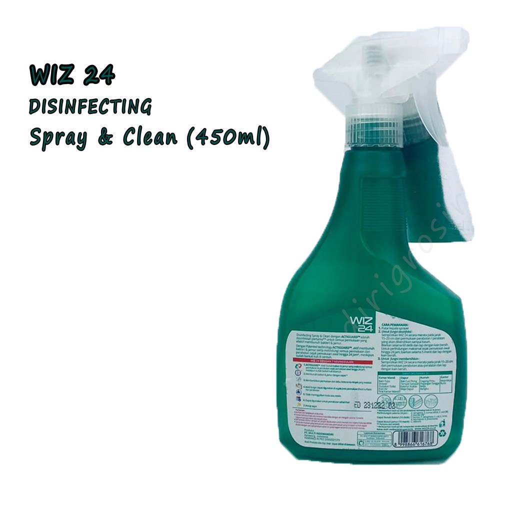 Wiz 24 * Disinfecting Spray &amp; Clean * Fresh Scent * 450ml