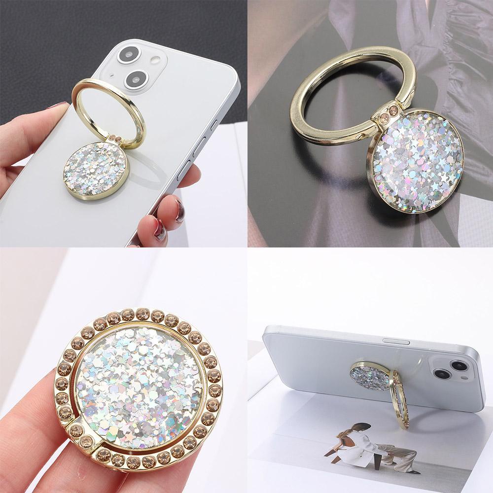 Cincin Nanas Phone Holder Universal Glitter Sequin Turntable Aksesoris Handphone