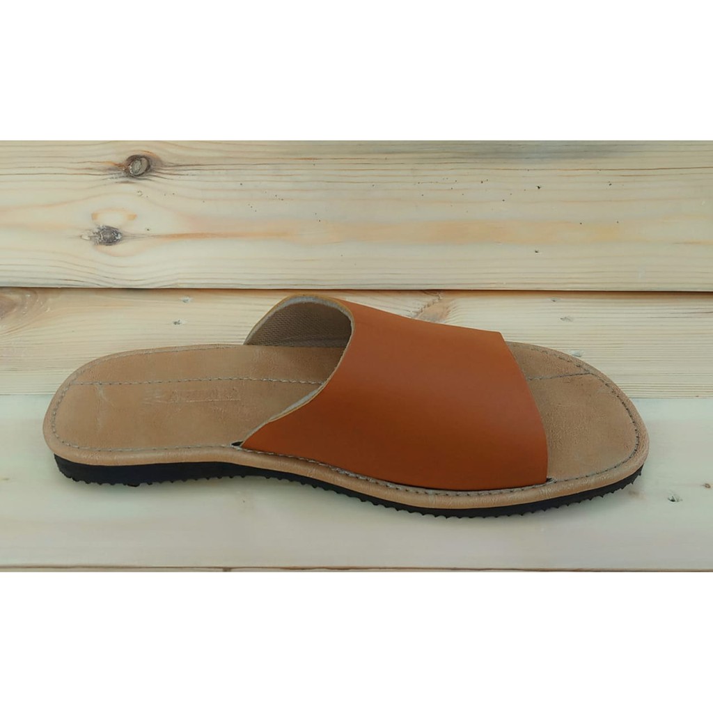 Sandal Kasual Pria Kulit Asli Rasheda Gr 49 Slide Big Size