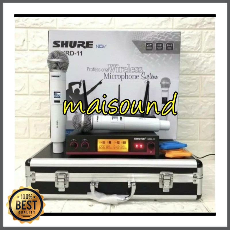 Mishad Shop -  MIC WIRELESS SHURE URD 11 MICROPHONE SHURE URD11 KOPER HANDHELD PEGANG GU-5117-2158