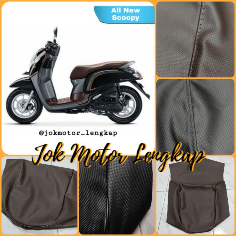 (BISA COD) Sarung Kulit Jok Motor Honda All New Scoopy 2018 2019 2020