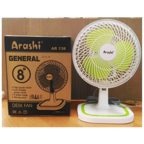 Kipas Angin Duduk/Desk Fan 8" General AR-138 ARASHI/Kipas Angin Arashi/Kipas Angin Duduk 8 inch