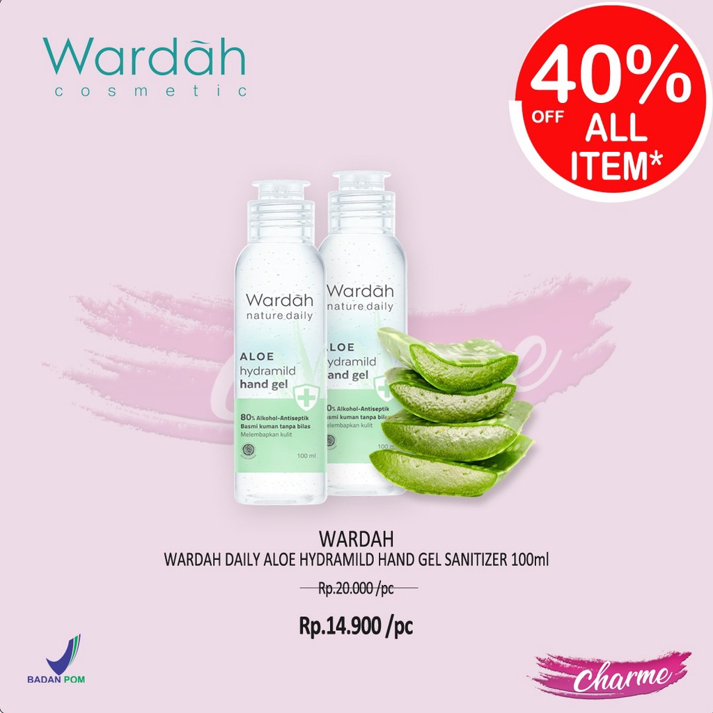 (READY&amp;ORI) Wardah Aloe Hydramild Hand Sanitizer Gel 100ml