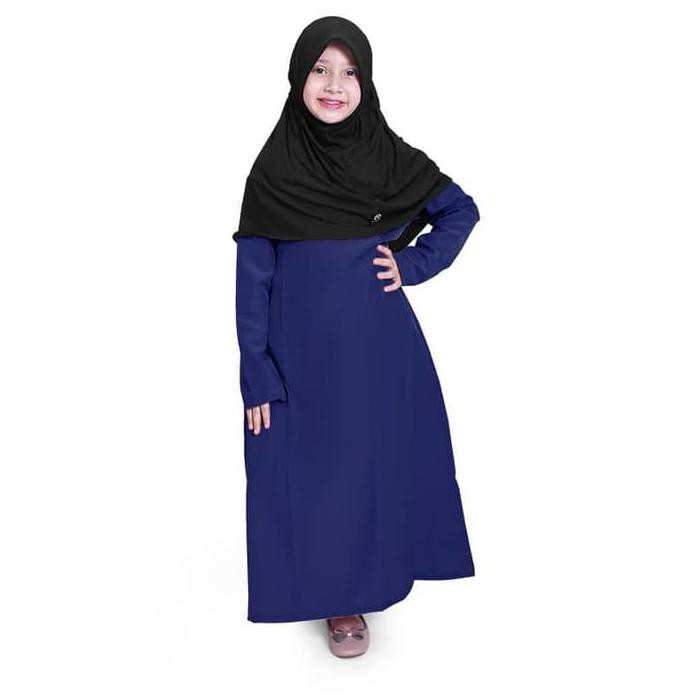 BAJUYULI - Baju Muslim Anak Murah Polos Wolfis Navy FWNV