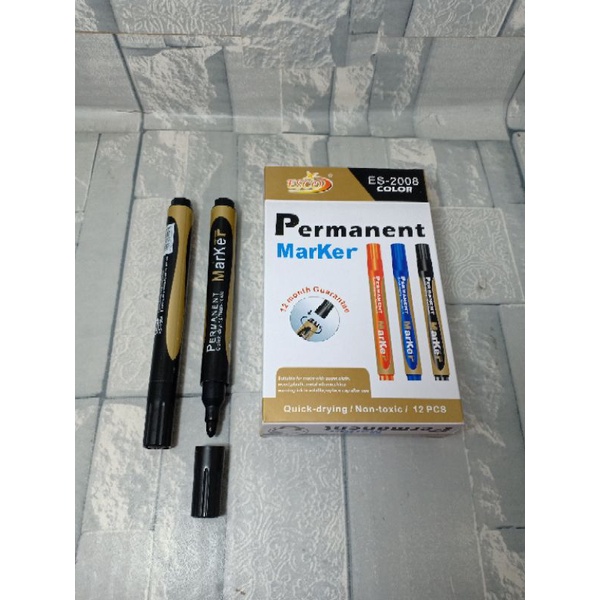 

Spidol permanent Marker Warna Tinta Hitam