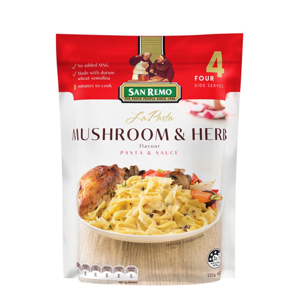 SAN REMO LA PASTA MUSHROOM &amp; HERB 120 gram