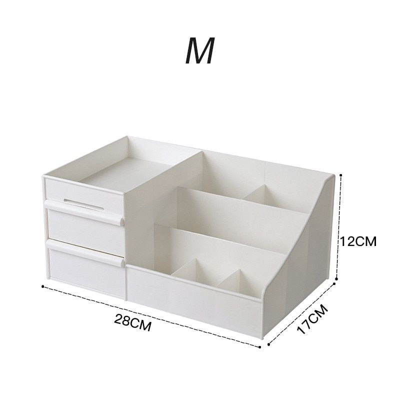 Rak Organizer Make Up Kosmetik Rack House Container Size M - ASS319 - White