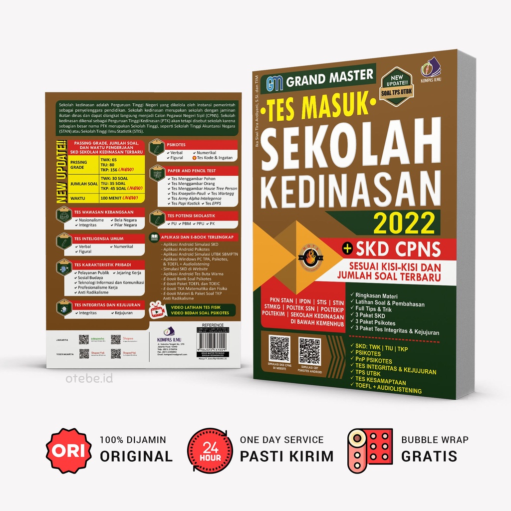 Buku Grand Master Tes Masuk Sekolah Kedinasan 2022