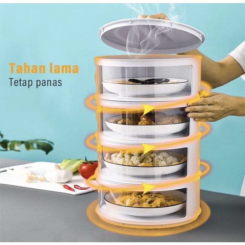 Tempat lauk / tempat lauk 4 susun