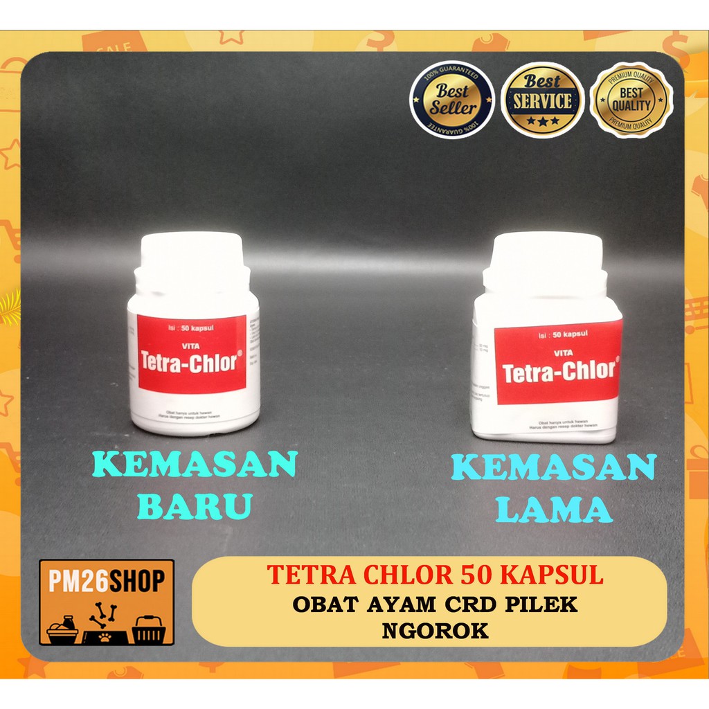 OBAT AYAM SNOT NGOROK PILEK CRD TETRA CHLOR 50 KAPSUL