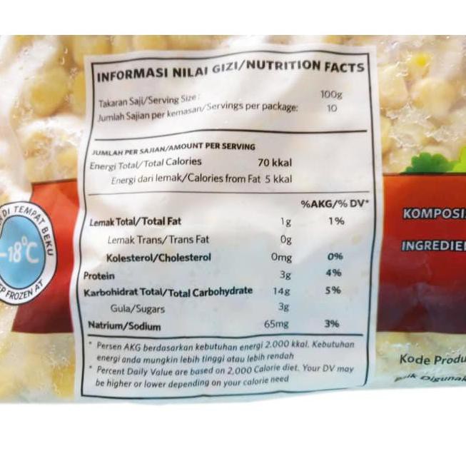 

1.1 SALE Golden Farm Jagung Manis / Kernel Corn 1 KG Frozen Halal Bahan Sup