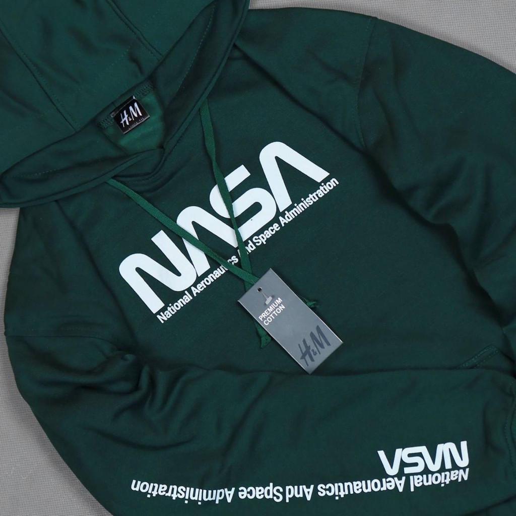 Jaket Hoodie H AND M NASA ROKET – Green Edition Trendy Casual Unisex Good Brand Quality Stylish