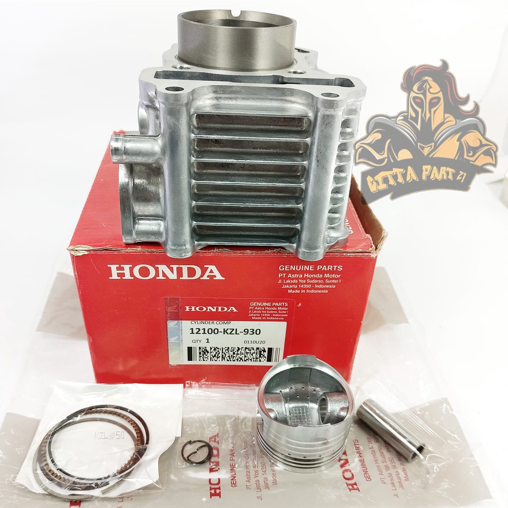 CYLINDER BLOK SEHER PISTON RING KOMPLIT HONDA KZL KUALITAS ASLI ORIGINAL HONDA AHM PRESISI TINGGAL PASANG BAHAN BERKUALITAS DAN DIJAMIN AWET BEAT FI SCOOPY FI SPACY FI VARIO 110 FI