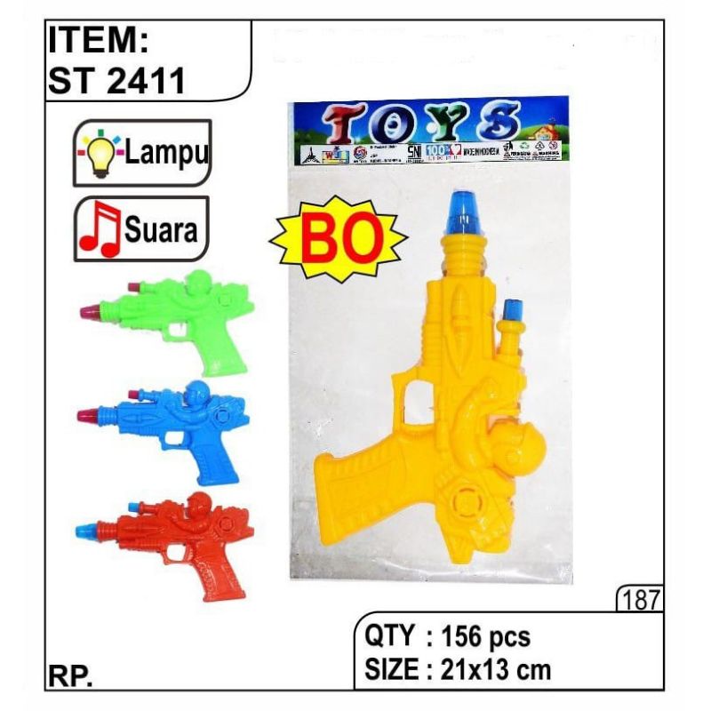 ST 2411 Mainan Pistol Bunyi Nyala dan lampu