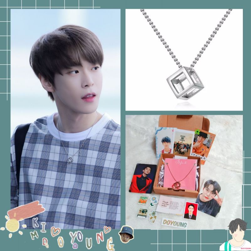 [Freebies] Necklace / kalung cube/kubus Doyoung NCT Baca Deskripsi