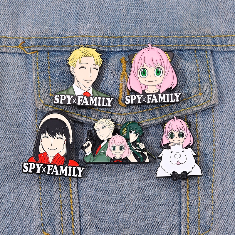 Bros Pin Enamel Desain Anime SPY Untuk Aksesoris Pakaian