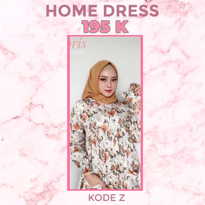 Roris Fasion Home Dress | KODE Z | Gamis motif Kembang untuk remaja dan dewasa