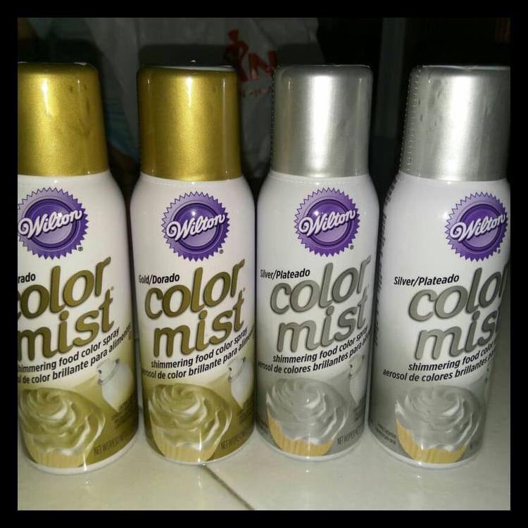 

Keren Mist Color Wilton Spray Color Pewarna Gold Silver Botolan Semprot Kue Best Product