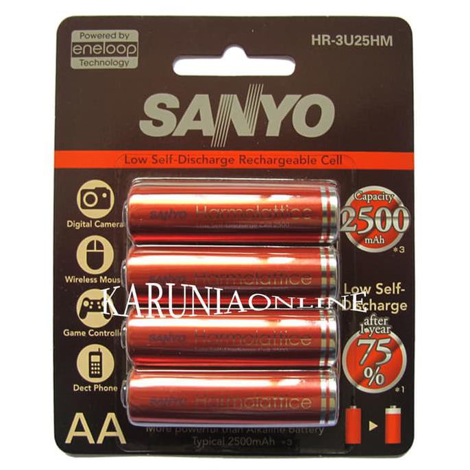 Sanyo Eneloop Harmolattice 4pcs Battery AA 2500mAh