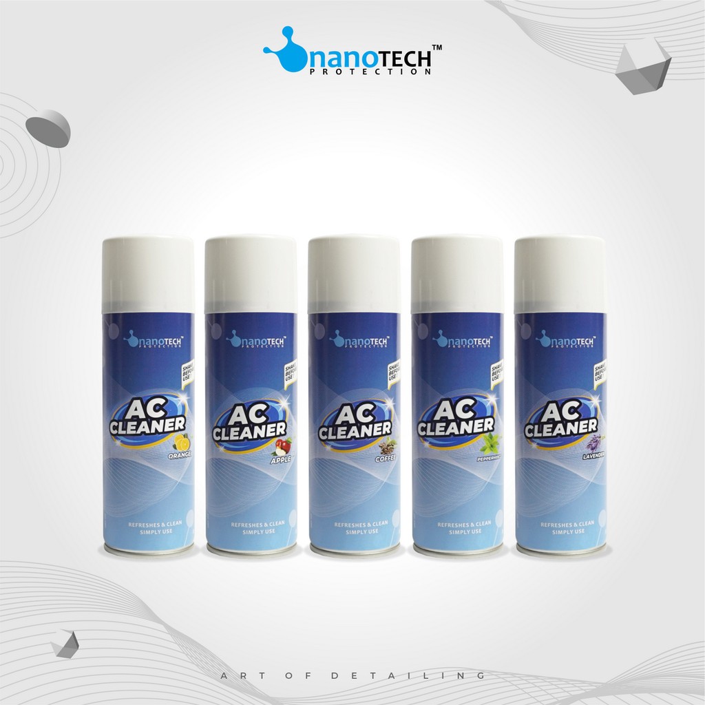 AC CLEANER - Pembersih AC Mobil - nanoTECH PROTECTION - AC Refresher - Pembersih Evaporator AC - Odor Eliminator - Pengharum AC Mobil - Pewangi AC Mobil