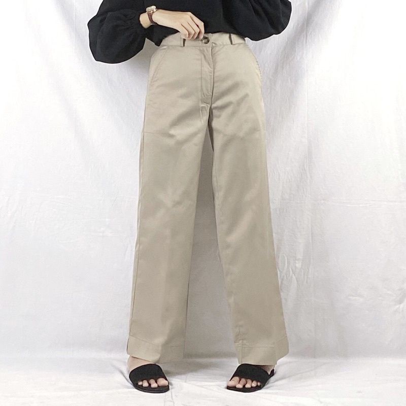 KULOT MELVA SLIT PANTS WANITA PREMIUM KODE DYS 721 TERSEDIA WARNA HITAM CREAM ARMY ABU